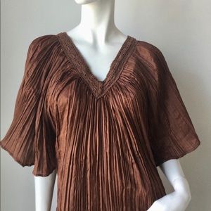 Vintage Bobbie Brookes trapeze brown kaftan dress